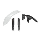 Rtech Plastics 3 PIECE FRONT FENDER & FORK WHITE BLACK Yamaha KITT7F-BN0-024