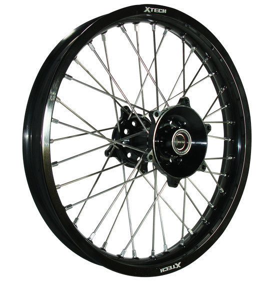 X-Tech KTM/Husq/Gas Gas 1.60x14 Rear Black Rim / Black Hub / Silver Spokes