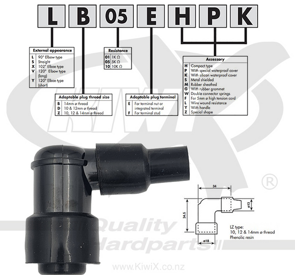 NGK SPARK PLUG CAP LZFH SINGLE