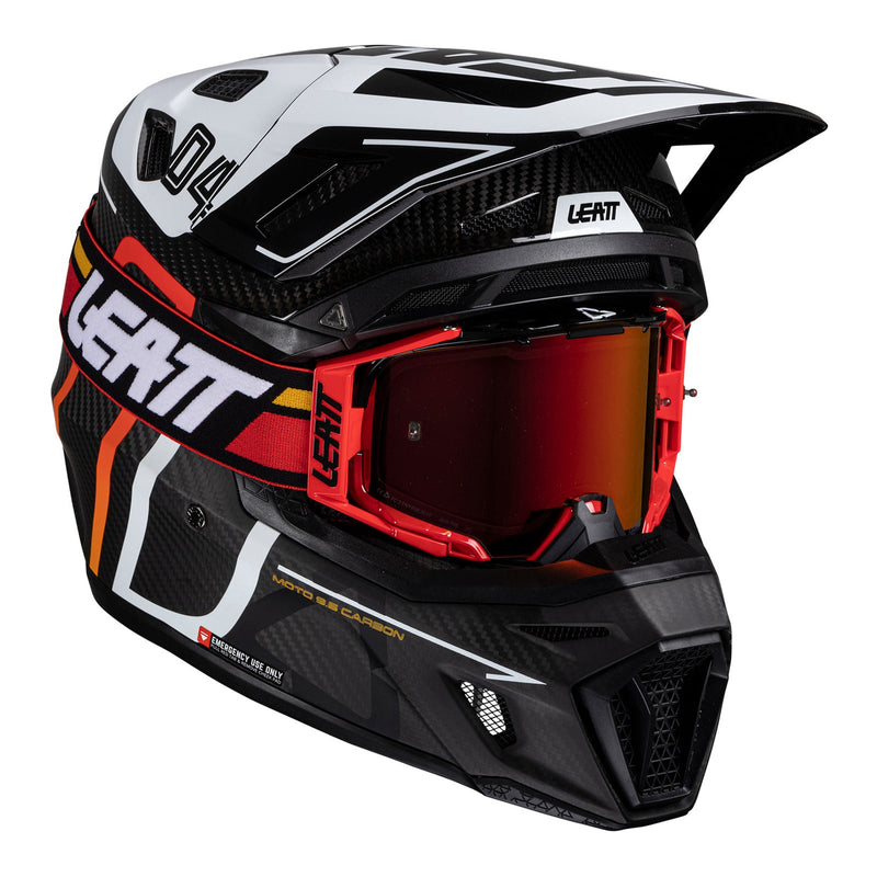 Leatt 2025 9.5 Carbon / White Helmet & Goggle Kit Size Small 56cm