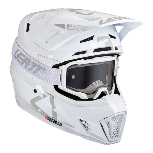 Leatt 2025 7.5 White Helmet & Goggle Kit Size Medium 58cm