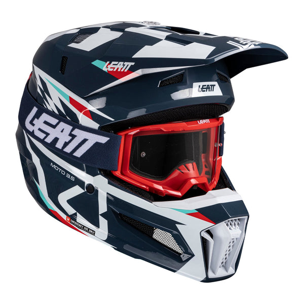 Leatt 2025 3.5 Blue Helmet & Goggle Kit Size Medium 58cm