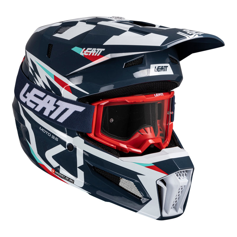 Leatt 2025 3.5 Blue Helmet & Goggle Kit Size Large 60cm