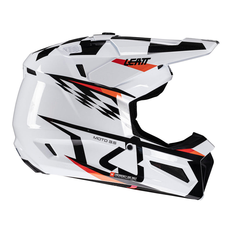 Leatt 2025 3.5 Junior White Helmet & Goggle Kit Size Youth Medium