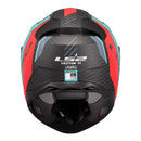 LS2 Helmets FF811 Vector II Carbon Grid Helmet - Red / Cyan Size XL