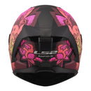 LS2 FF820 Rapid III Poppies II Helmet Black / Pink Size XS 54cm