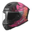 LS2 FF820 Rapid III Poppies II Helmet Black / Pink Size Large 60cm