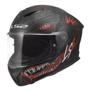 LS2 FF820 Rapid III Kaiju II Helmet Black / Red White Size Medium 58cm
