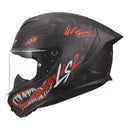 LS2 FF820 Rapid III Kaiju II Helmet Black / Red White Size Medium 58cm
