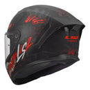 LS2 FF820 Rapid III Kaiju II Helmet Black / Red White Size Medium 58cm