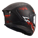LS2 FF820 Rapid III Kaiju II Helmet Black / Red White Size Medium 58cm
