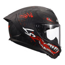 LS2 FF820 Rapid III Kaiju II Helmet Black / Red White Size Medium 58cm
