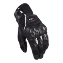 LS2 Spark 2 Leather Men's Gloves - Black / White (XL)