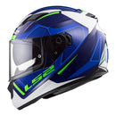 LS2 FF320 Stream Evo Axis Helmet - White / Blue Size XS 53cm 54cm
