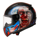 LS2 FF353 Rapid II Zombie Helmet - Matte Black / Red / White Size Medium 58cm