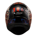 LS2 FF353 Rapid II Zombie Helmet - Matte Black / Red / White Size Small 56cm