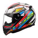 LS2 FF353 Rapid II XDron Helmet - White / Hi-Vis Orange Blue Size 2XL 64cm