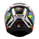 LS2 FF353 Rapid II XDron Helmet - White / Hi-Vis Orange Blue Size 2XL 64cm