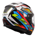 LS2 FF353 Rapid II XDron Helmet - White / Hi-Vis Orange Blue Size 3XL 65cm