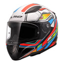 LS2 FF353 Rapid II XDron Helmet - White / Hi-Vis Orange Blue Size Large 60cm