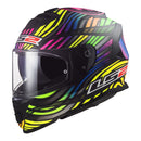 LS2 FF800 Storm II Power Helmet - Matte Black / Rainbow 06 Size Large 60cm