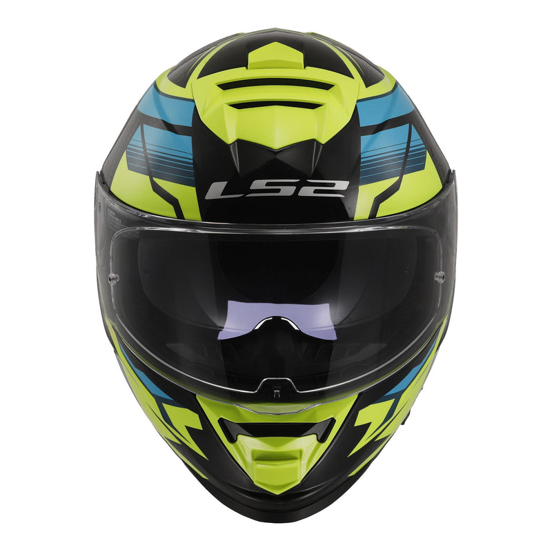 LS2 FF800 Storm II Tracker Helmet - Black / Hi-Vis Yellow 06 Size Small 56cm