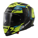 LS2 FF800 Storm II Tracker Helmet - Black / Hi-Vis Yellow 06 Size Small 56cm