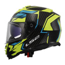 LS2 FF800 Storm II Tracker Helmet - Black / Hi-Vis Yellow 06 Size Small 56cm