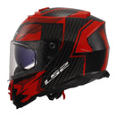 LS2 FF800 Storm II Tracker Helmet - Black / Red 06 Size 3XL 66cm