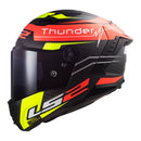 LS2 FF805 Thunder Attack - Matte Red / Hi-Vis Yellow Road Helmet Size Large 60cm