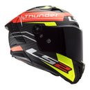 LS2 FF805 Thunder Attack - Matte Red / Hi-Vis Yellow Road Helmet Size Large 60cm