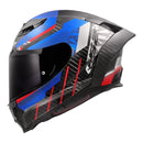LS2 FF807 Dragon Trax Helmet - Blue / Red Carbon Size Large 60cm