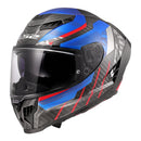 LS2 FF807 Dragon Trax Helmet - Blue / Red Carbon Size Large 60cm