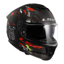 LS2 FF808 Stream II Angry Monkey Helmets - Matte Black / Red 06 Size 2XL 64cm