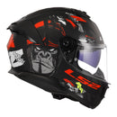 LS2 FF808 Stream II Angry Monkey Helmet - Matte Black / Red 06 Size 2XL 64cm
