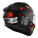 LS2 FF808 Stream II Angry Monkey Helmet - Matte Black / Red 06 Size 2XL 64cm