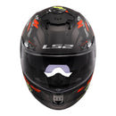 LS2 FF808 Stream II Angry Monkey Helmets - Matte Black / Red 06 Size XS 54cm