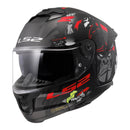 LS2 FF808 Stream II Angry Monkey Helmets - Matte Black / Red 06 Size XL 62cm