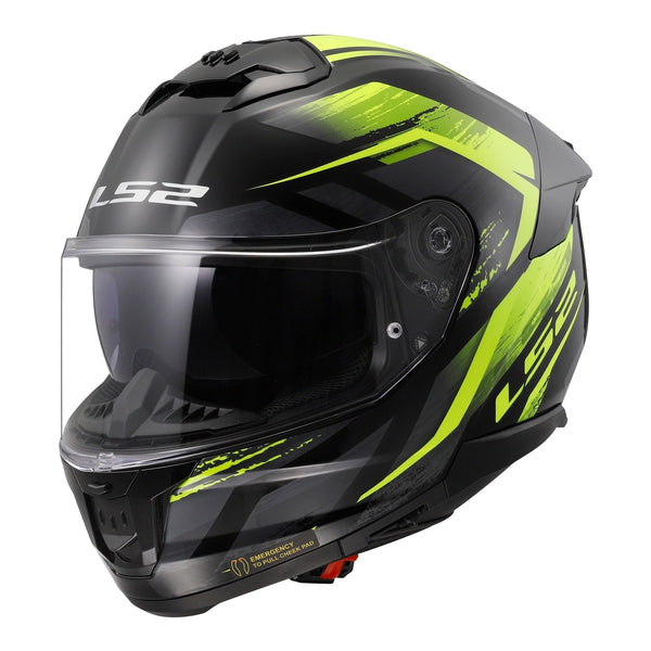 LS2 FF808 Stream II Fury - Black / Hi-Vis Yellow 06 Size XL 62cm