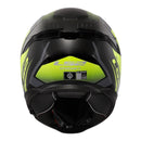LS2 FF808 Stream II Fury Helmet- Black / Hi-Vis Yellow 06 Size XS 54cm