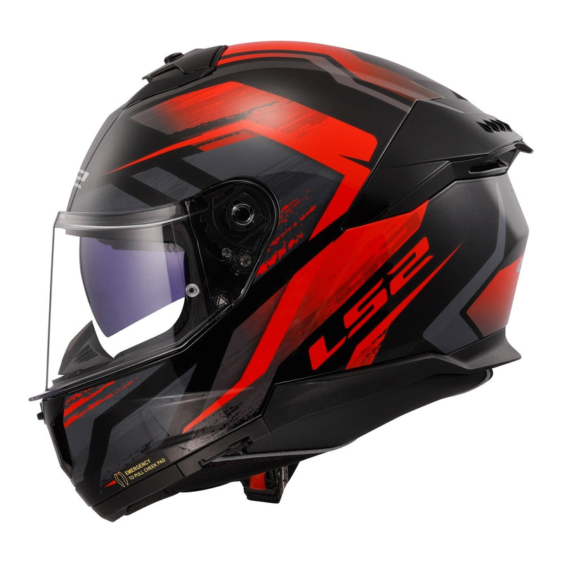 LS2 FF808 Stream II Fury - Black / Red 06 Size XS 54cm