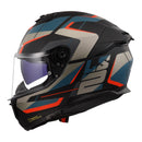 LS2 FF808 Stream II Road Helmet - Matte Black / Blue Size Medium 58cm