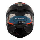 LS2 FF808 Stream II Road Helmet - Matte Black / Blue Size Medium 58cm