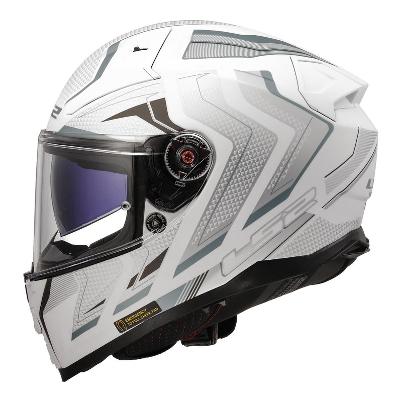 LS2 FF811 Vector II Alizer - Matte White / Silver 06 Size 3XL 66cm