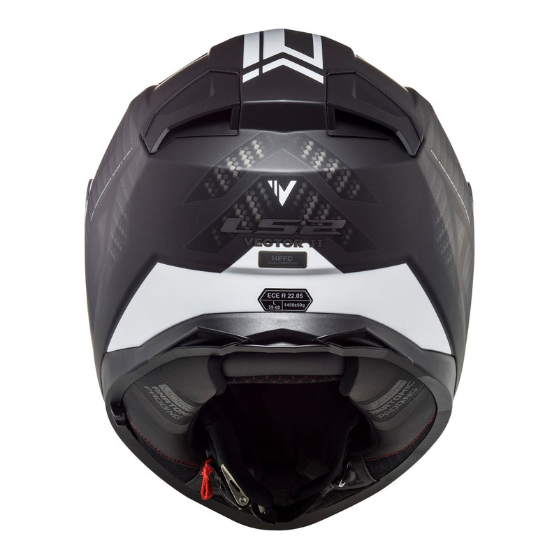 LS2 FF811 Vector II Splitter Helmets - Matte Black / White 06 Size 2XL 64cm