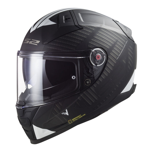 LS2 FF811 Vector II Splitter Helmets - Matte Black / White 06 Size 2XL 64cm