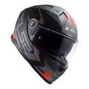 LS2 F881 Vector II Splitter Helmet - Matte Titanium / Red Size Large 60cm