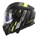 LS2 FF811 Vector II Tron Helmet - Matte Black / Hi-Vis Yellow Size XS 54cm