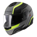 LS2 FF908 Strobe II Monza Flip Front Helmet - Matte Black / Hi-Vis Yellow Size XS 54cm