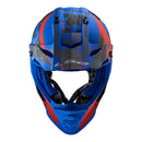 LS2 MX437 Fast Evo Alpha - Matte Blue / Red Off Road Helmet Size 2XL 63cm 64cm